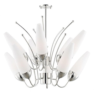 Amee-Ten Light Chandelier in Style-32.5 Inches Wide by 26.5 Inches High