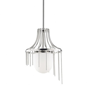 Kylie-One Light Small Pendant in Style-12 Inches Wide by 21.25 Inches High