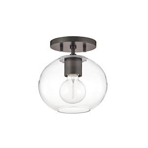 Margot-1-Light Semi Flush in Style-8.25 Inches Wide by 8.5 Inches High