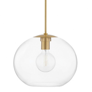 Margot-1 Light Extra Large Pendant in Transitional Style-16 Inches Wide by 13 Inches High