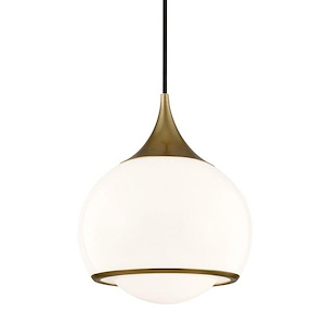 Reese-1-Light Medium Pendant in Style-10 Inches Wide by 11.5 Inches High