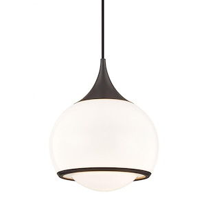Reese-1-Light Medium Pendant in Style-10 Inches Wide by 11.5 Inches High