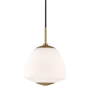 Jane-1-Light Small Pendant in Style-8 Inches Wide by 11 Inches High