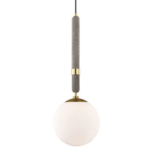 Brielle-1-Light Large Pendant in Style-9.5 Inches Wide by 26.75 Inches High - 865345