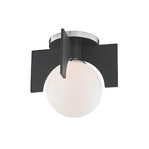 Nadia-1-Light Small Flush Mount in Style-8 Inches Wide by 7.25 Inches High