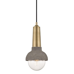 Macy-1-Light Pendant in Style-6 Inches Wide by 13.5 Inches High