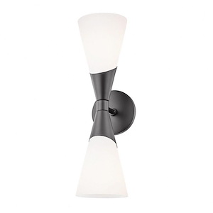 Parker-2-Light Wall Sconce in Style-5 Inches Wide by 17.5 Inches High