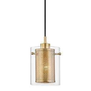Elanor-1-Light Pendant in Style-5.5 Inches Wide by 8.75 Inches High