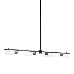 Ariel - 4 Light Linear Chandelier In Thoughtful Simplicity Style-10 Inches Tall and 5.5 Inches Wide
