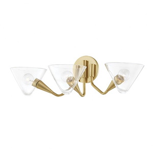 Isabella-Three Light Wall Sconce in Style-24 Inches Wide by 7.25 Inches High
