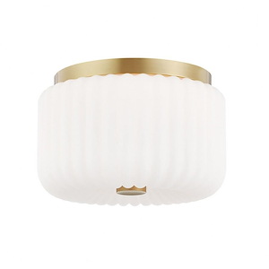 Lydia-Two Light Flush Mount in Style-10 Inches Wide by 6.25 Inches High