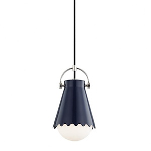 Lauryn-One Light Small Pendant in Style-7 Inches Wide by 12.5 Inches High