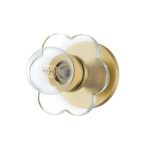 Alexa-One Light Wall Sconce in Style-6 Inches Wide by 6 Inches High