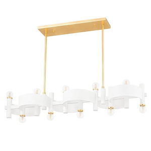 Maddie - 10 Light Linear Pendant-9.75 Inches Tall and 10 Inches Wide