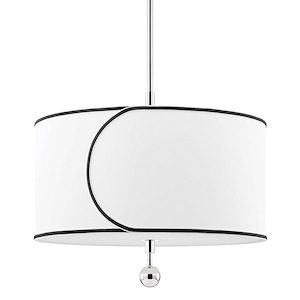 Zara-3 Light Large Pendant in Transitional Style-24 Inches Wide by 19.5 Inches High