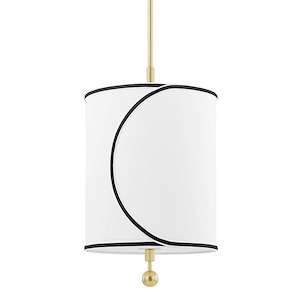 Zara-1 Light Small Pendant in Transitional Style-11.5 Inches Wide by 18.75 Inches High - 1013505