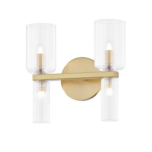 Tabitha-2 Light Bath Bracket in Modern Style-10.75 Inches Wide by 10.25 Inches High - 979947