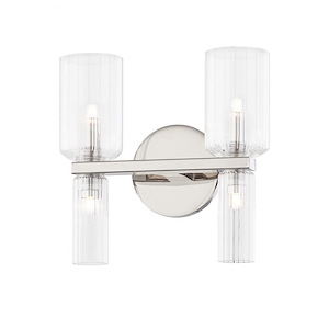 Tabitha-2 Light Bath Bracket in Modern Style-10.75 Inches Wide by 10.25 Inches High