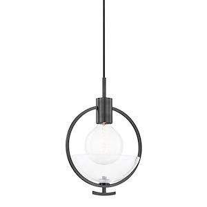 Ringo-1 Light Pendant in Contemporary Style-8.83 Inches Wide by 15.13 Inches High