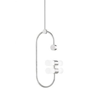 Rae-16W 4 LED Oval Pendant in Modern Style-8.75 Inches Wide by 20.13 Inches High