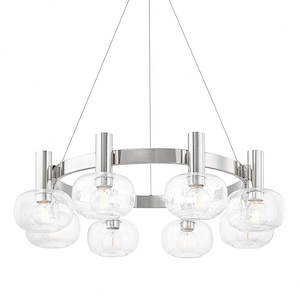 Harlow-8 Light Chandelier in Modern Style-35.5 Inches Wide by 9.63 Inches High