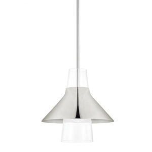 Jessy-1 Light Small Pendant in Modern Style-12 Inches Wide by 12 Inches High - 979921