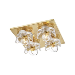 Shea-4 Light Flush Mount in Transitional Style-11 Inches Wide by 3.88 Inches High - 979942