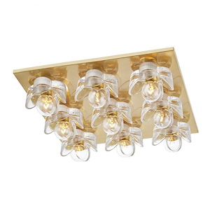 Shea-9 Light Flush Mount in Transitional Style-16.5 Inches Wide by 3.88 Inches High
