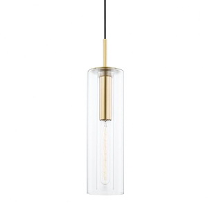 Belinda-1 Light Pendant in Modern Style-4.75 Inches Wide by 18 Inches High - 1013454