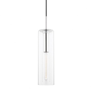 Belinda-1 Light Pendant in Modern Style-4.75 Inches Wide by 18 Inches High - 1013454