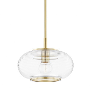 Maggie-1 Light Pendant in Transitional Style-12.75 Inches Wide by 9.63 Inches High