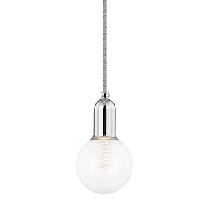 Bryce-1 Light Pendant in Transitional Style-5 Inches Wide by 8.75 Inches High - 1013457
