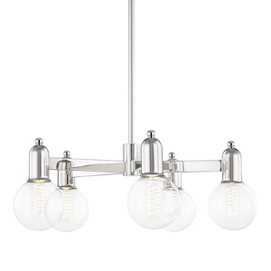 Bryce-5 Light Chandelier in Transitional Style-25 Inches Wide by 9.25 Inches High