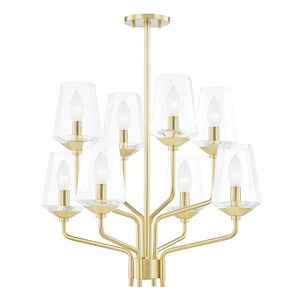 Kayla-8 Light Chandelier in Transitional Style-24 Inches Wide by 20.38 Inches High - 1013489