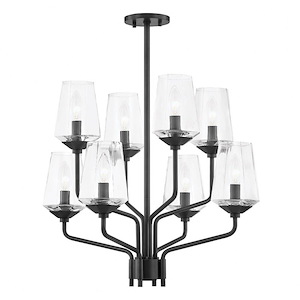 Kayla-8 Light Chandelier in Transitional Style-24 Inches Wide by 20.38 Inches High