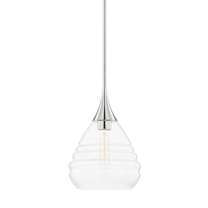 Marissa-1 Light Small Pendant in Modern Style-9.5 Inches Wide by 13.13 Inches High - 1013494