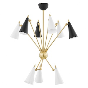 Moxie-108W 9 LED Chandelier in Contemporary Style-34.5 Inches Wide by 30.5 Inches High