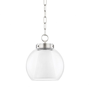 Sasha-15W 1 LED Small Pendant in Modern Style-10 Inches Wide by 12 Inches High