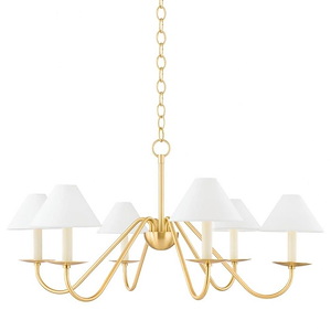 Lenore - 6 Light Chandelier-16.75 Inches Tall and 36 Inches Wide
