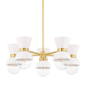 Gillian - 5 Light Chandelier-28 Inches Wide - 1099756