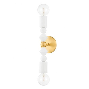 Flora - 2 Light Wall Sconce In Modern Style-21 Inches Tall and 4.75 Inches Wide