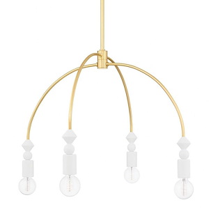 Flora - 4 Light Chandelier In Modern Style-25.75 Inches Tall and 30.25 Inches Wide - 1099749