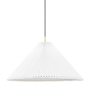Demi - 15W 1 LED Pendant In Transitional and Minimalist Style-19.5 Inches Tall and 33.75 Inches Wide