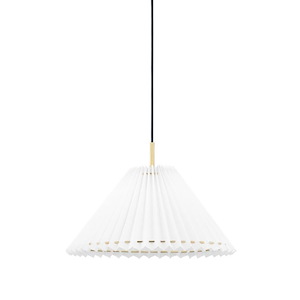 Demi - 15W 1 LED Pendant In Transitional and Minimalist Style-11.5 Inches Tall and 17.5 Inches Wide