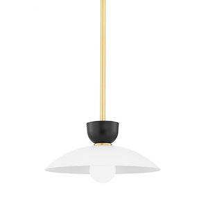 Whitley 1 Light Pendant in Modern style 7 Inches Tall and 14 Inches Wide