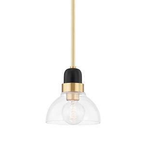 Camile - 1 Light Small Pendant-7 Inches Tall and 7.5 Inches Wide
