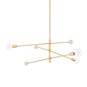Slater - 3 Light Chandelier In Modern and Organic Style-16 Inches Tall and 65.75 Inches Wide
