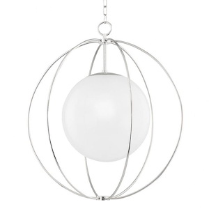 Lyla 1 Light Pendant in Modern-Geometric style 31.75 Inches Tall and 28 Inches Wide