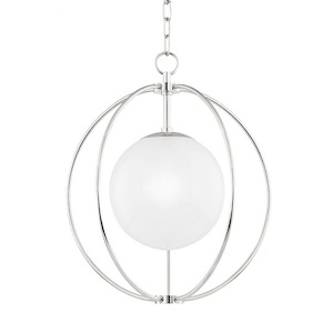 Lyla 1 Light Pendant in Modern-Geometric style 21.5 Inches Tall and 18.5 Inches Wide