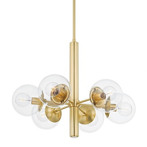 Meadow - 6 Light Chandelier In Thoughtful Simplicity and Transitional Essentials Style-23.75 Inches Tall and 28 Inches Wide